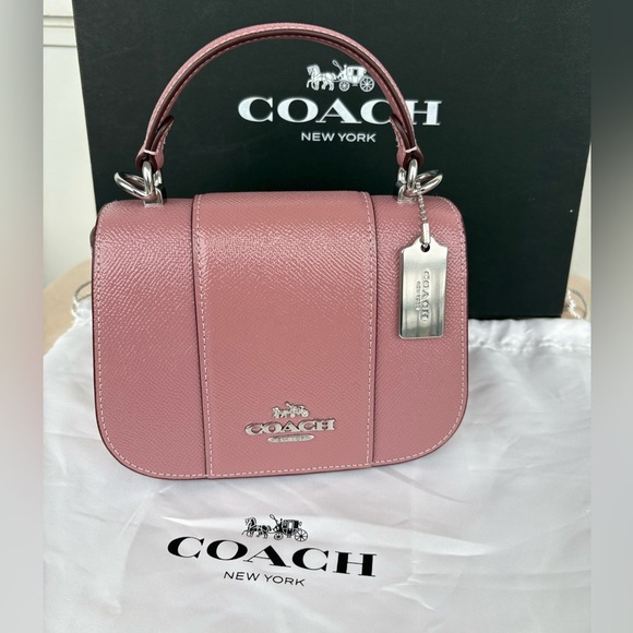 Coach Handbags - Coach Lysa Top Handle Silver/Dusty Rose